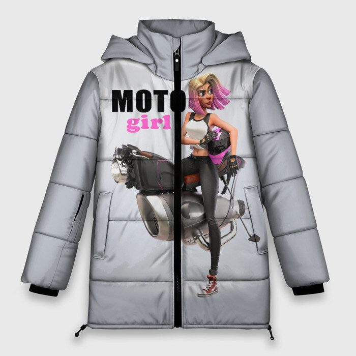 Женская зимняя куртка 3D Moto Girl фото