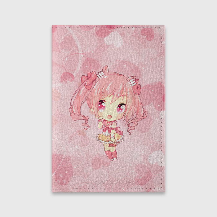 Обложка для паспорта матовая кожа Девочка фото