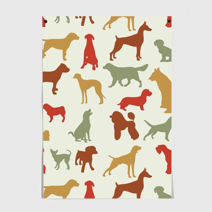 Постер Силуэты собак фото