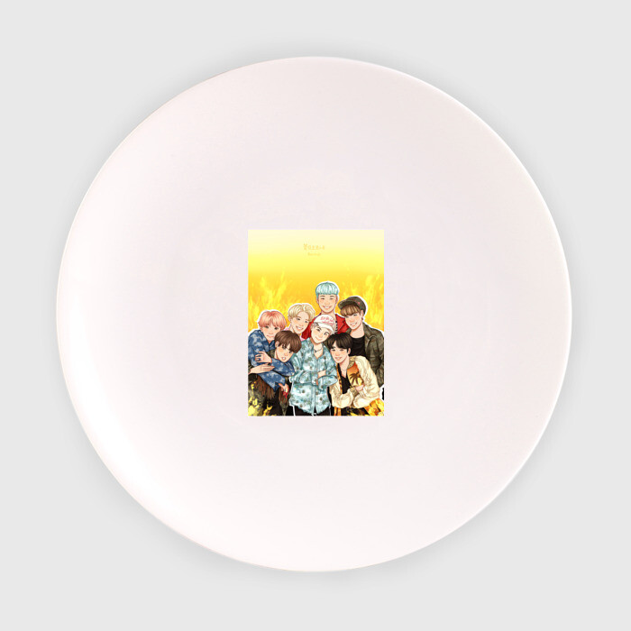 Тарелка 3D BTS фото