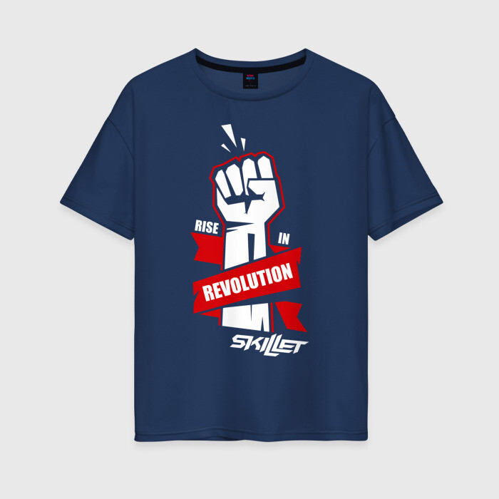 Женская футболка хлопок Oversize Rise фото