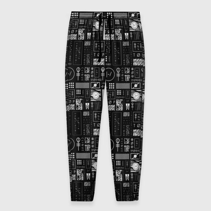 Мужские брюки 3D twenty one pilots black фото