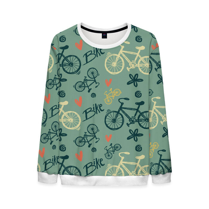 Мужской свитшот 3D Велосипед Текстура фото