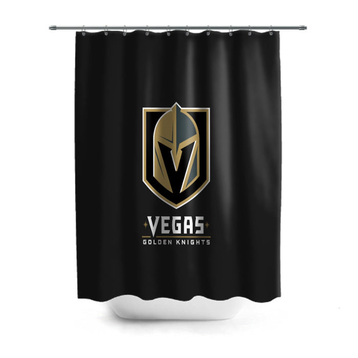 Штора 3D для ванной Vegas Golden Knights фото