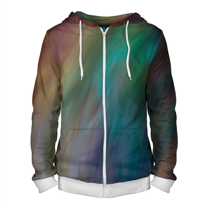 Мужская толстовка 3D на молнии Абстрактное сияние фото