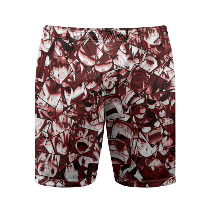 Мужские шорты 3D спортивные Ярость аниме фото