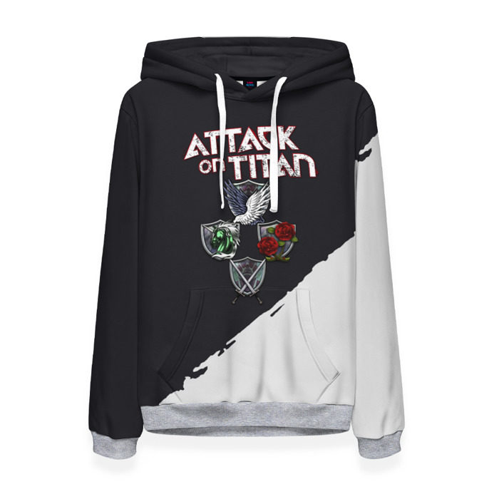 Женская толстовка 3D Атака титанов фото