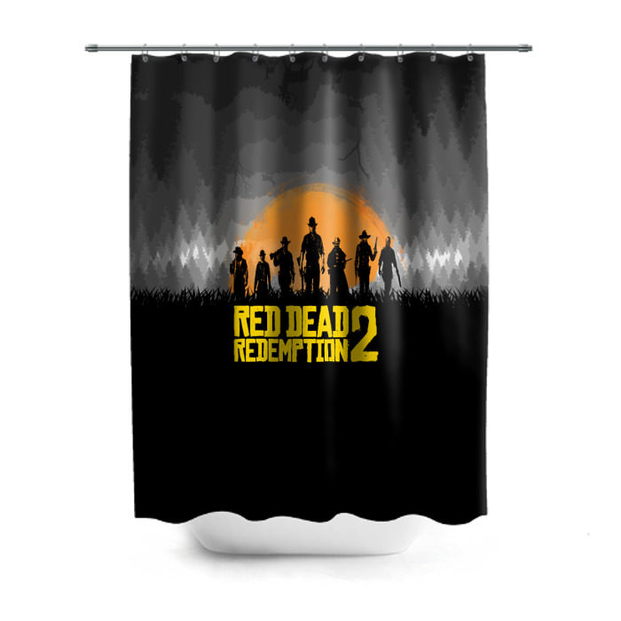 Штора 3D для ванной RED DEAD REDEMPTION 2 фото