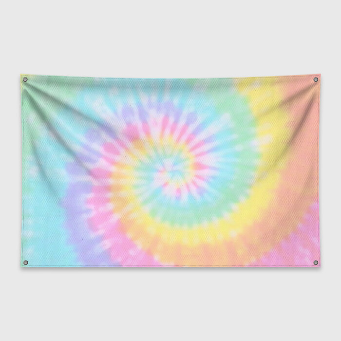 Флаг-баннер Pastel Tie Dye фото