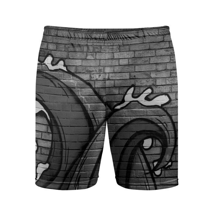 Мужские шорты 3D спортивные Волны Граффити фото
