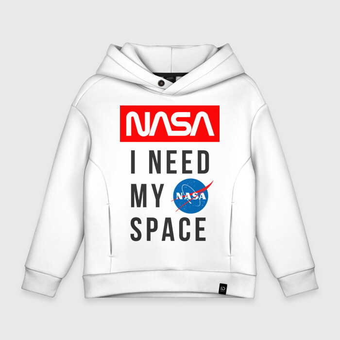 Детское худи Oversize хлопок Nasa i need my space фото