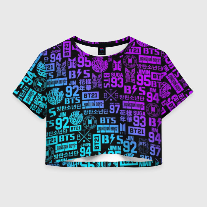 Женская футболка Cropp-top BTS фото