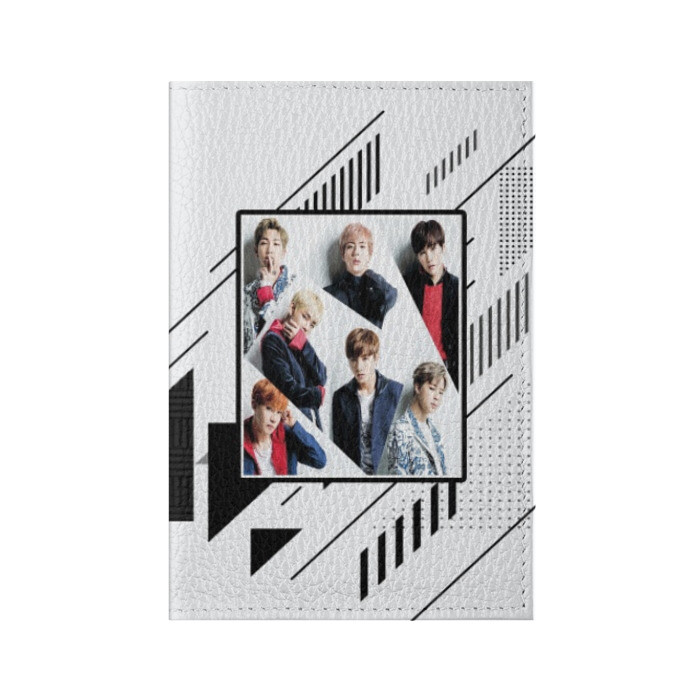 Обложка для паспорта матовая кожа BTS фото