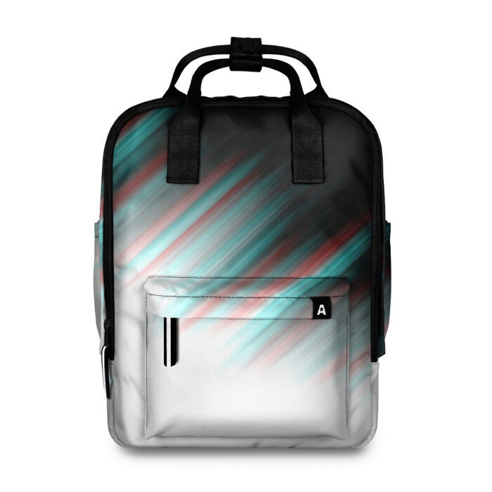 Женский рюкзак 3D GLITCH STRIPES фото