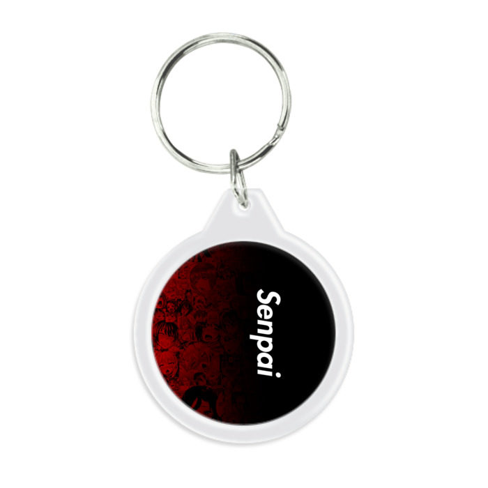 Брелок круглый Senpai (Ahegao) фото