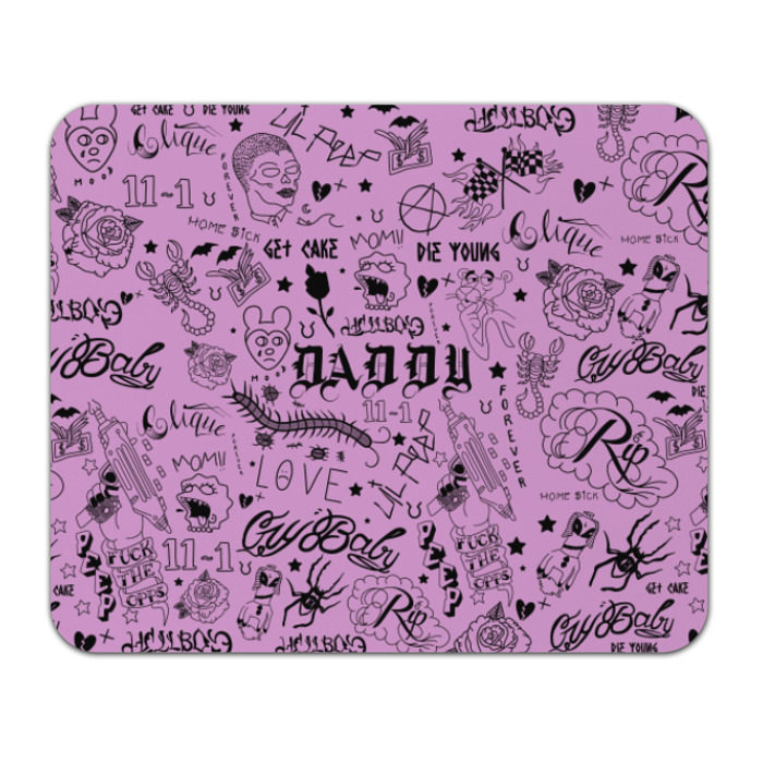 Коврик для мышки прямоугольный Lil Peep Tattoo фото