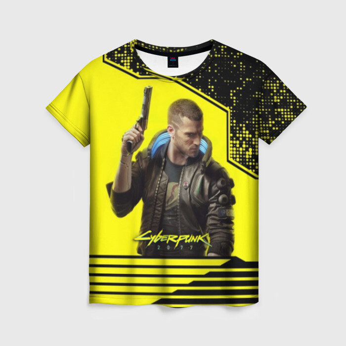 Женская футболка 3D CYBERPUNK 2077 фото