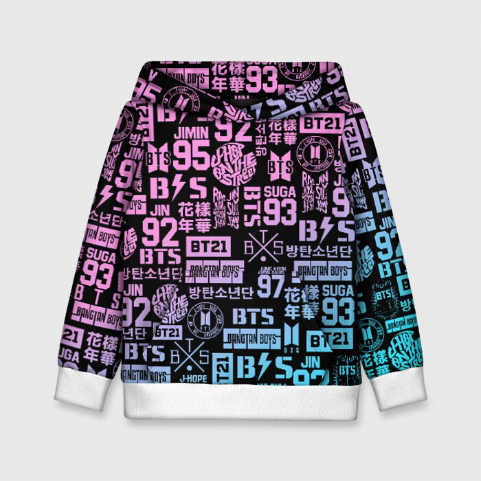 Детская толстовка 3D BTS LOGOBOMBING фото