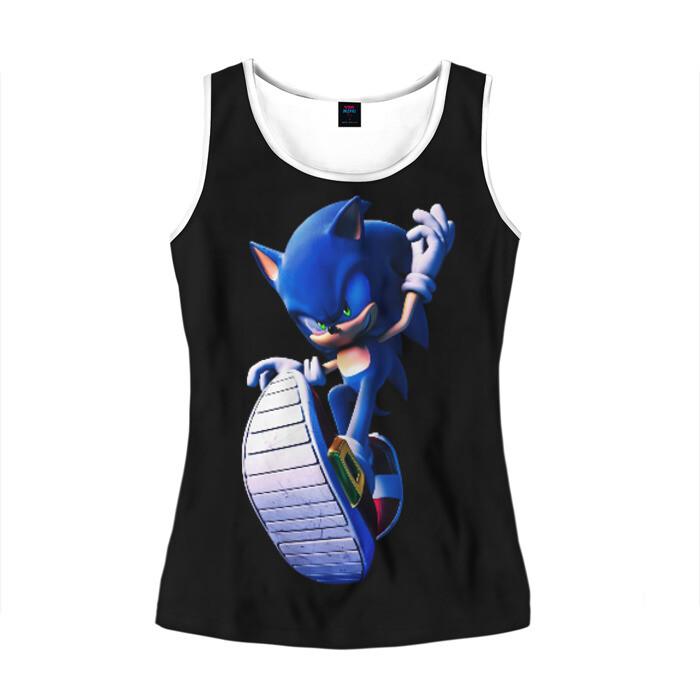 Женская майка 3D Sonic фото