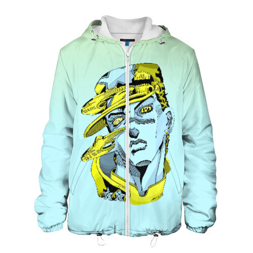 Мужская куртка 3D Дзётаро кудзе бирюза фото