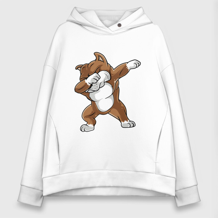 Женское худи Oversize хлопок Dabbing Pitbull фото