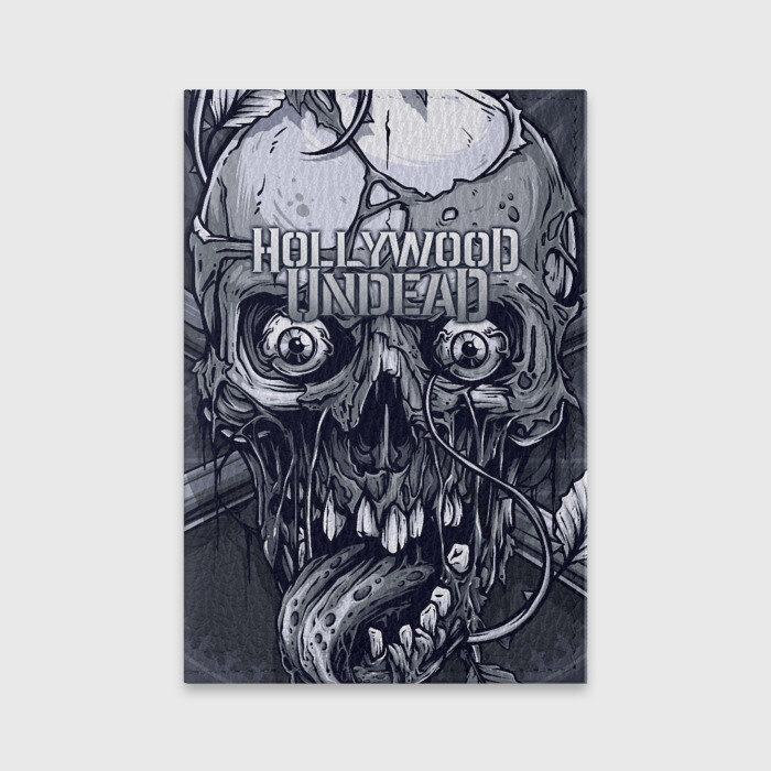 Обложка для паспорта матовая кожа Hollywood Undead фото
