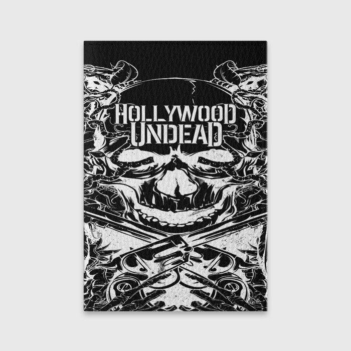 Обложка для паспорта матовая кожа Hollywood Undead фото
