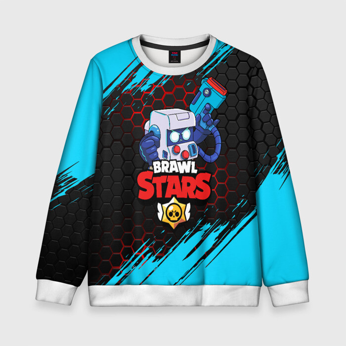 Детский свитшот 3D BRAWL STARS 8-BIT фото