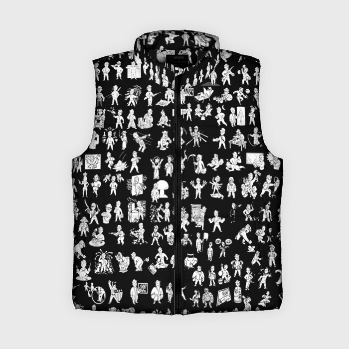 Женский жилет утепленный 3D FALLOUT BLACK фото