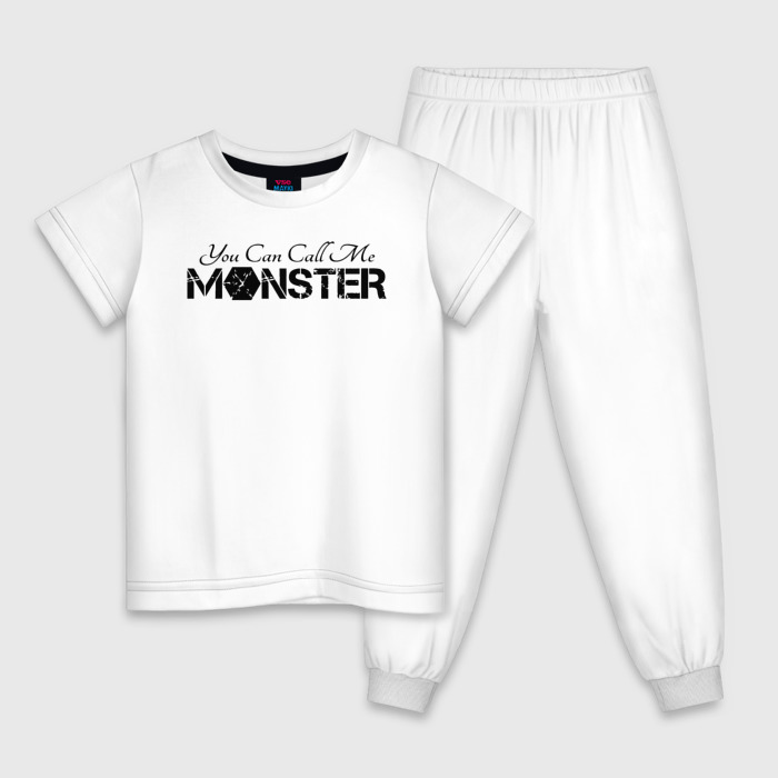 Детская пижама хлопок You can call me monster фото