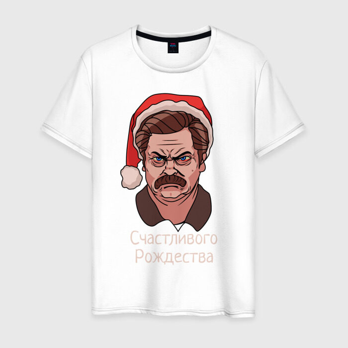 Мужская футболка хлопок Ron Swanson фото