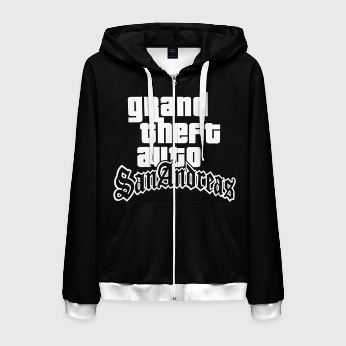 Мужская толстовка 3D на молнии GTA San Andreas фото