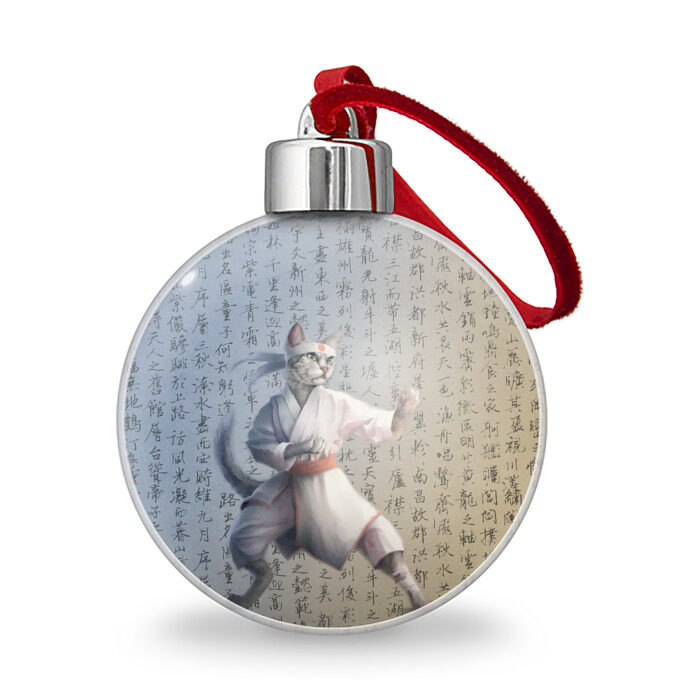 Ёлочный шар Karate cat фото