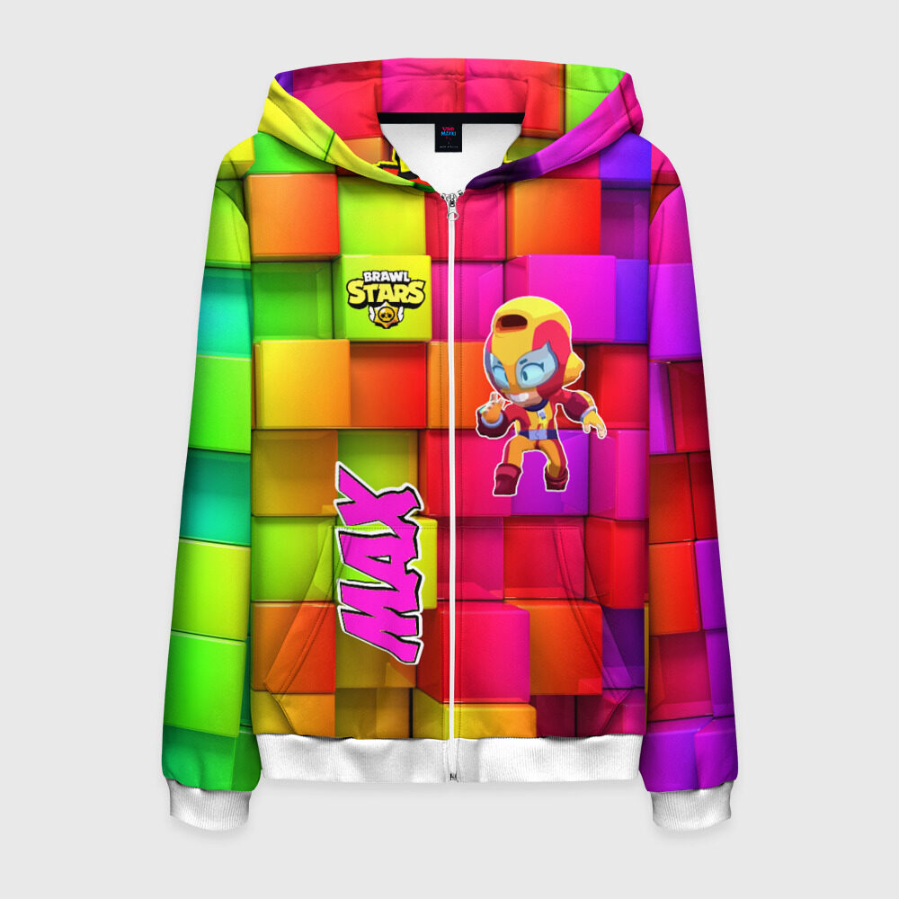 Мужская толстовка 3D на молнии Brawl Stars (Мах) фото