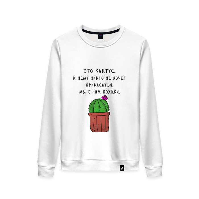 Женский свитшот хлопок Это кактус...Мы с ним похожи фото