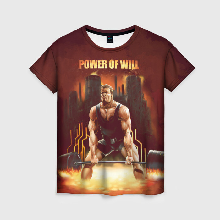 Женская футболка 3D Power of will фото