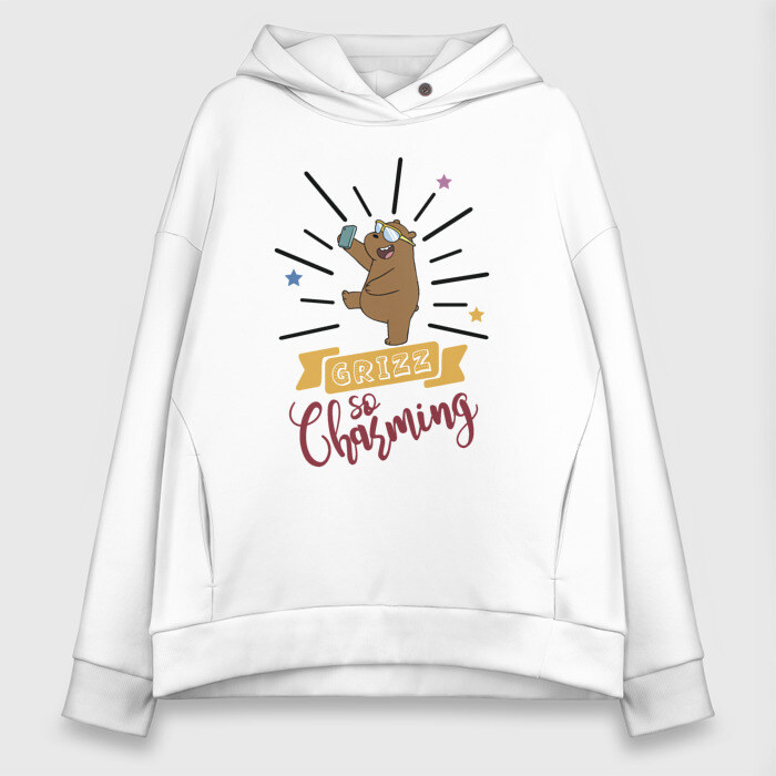 Женское худи Oversize хлопок Grizz so Charming фото