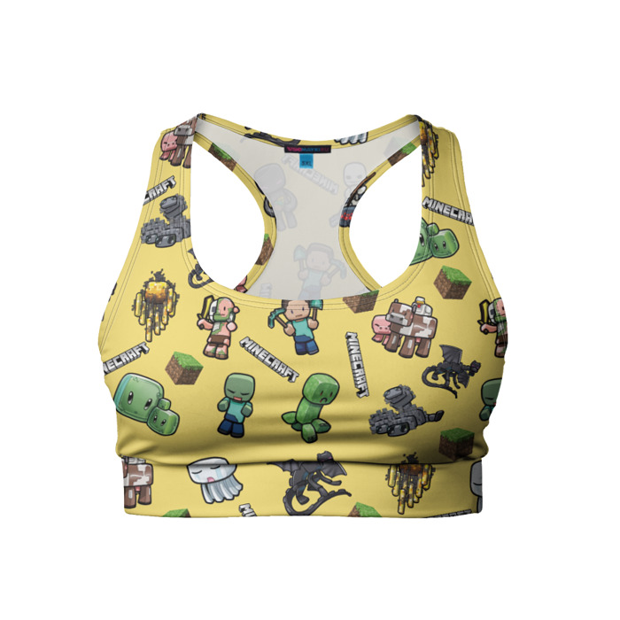 Женский спортивный топ 3D MINECRAFT фото