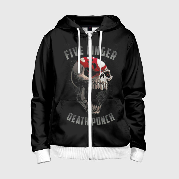Детская толстовка 3D на молнии Five Finger Death Punch фото