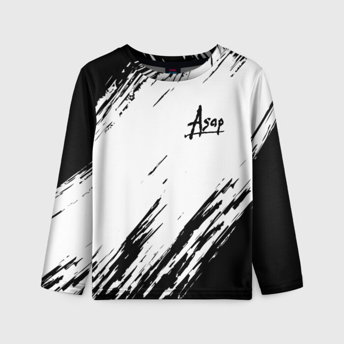 Детский лонгслив 3D ASAP ROCKY фото