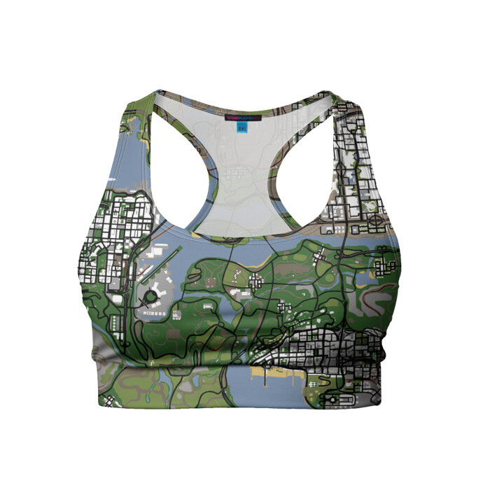 Женский спортивный топ 3D San andreas фото