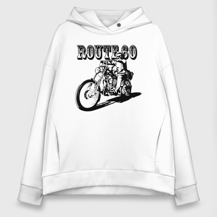 Женское худи Oversize хлопок Трасса 60 фото