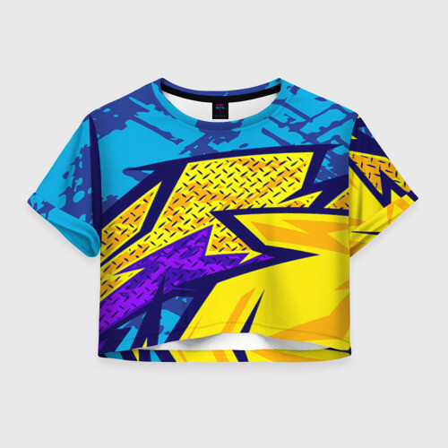 Женская футболка Crop-top 3D Street Light фото