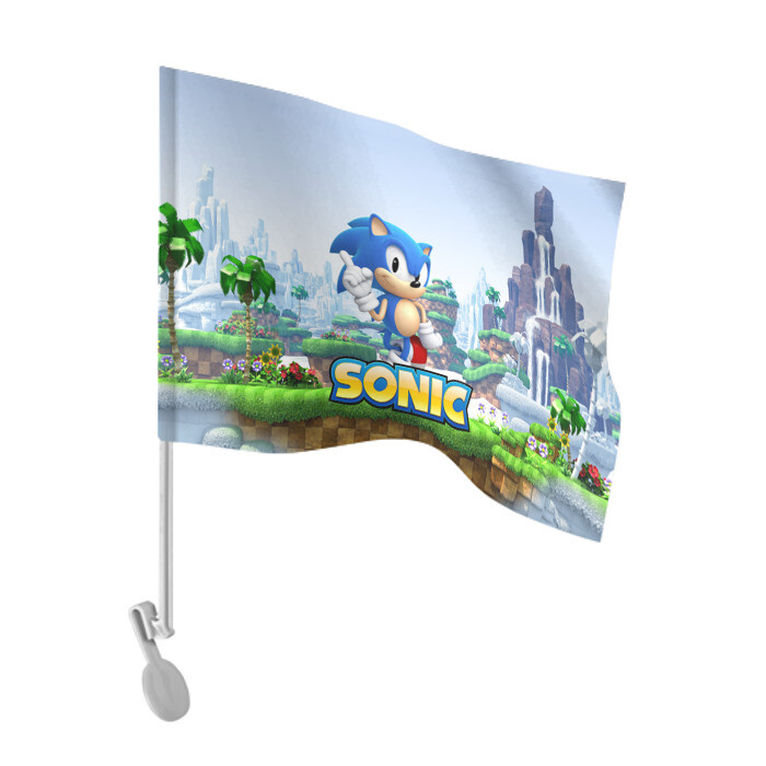 Флаг для автомобиля SEGA SONIC фото