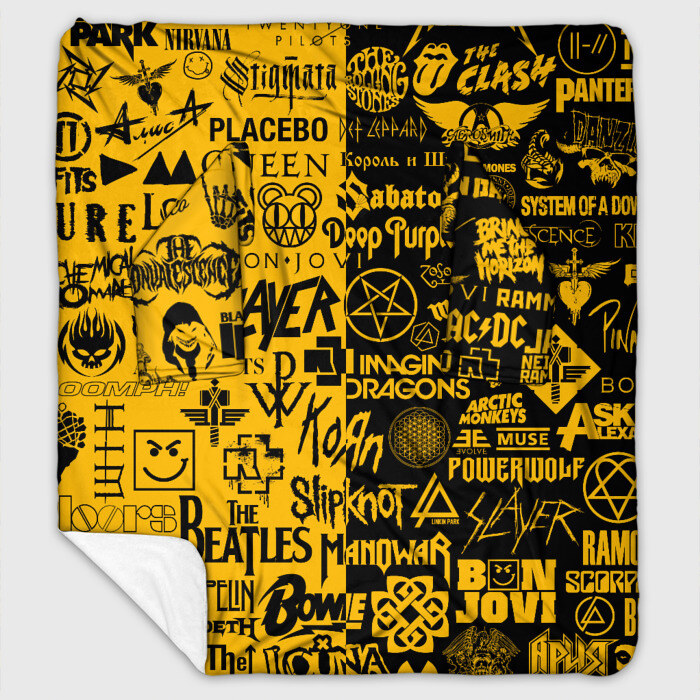 Плед с рукавами ЛОГОТИПЫ РОК ГРУПП фото