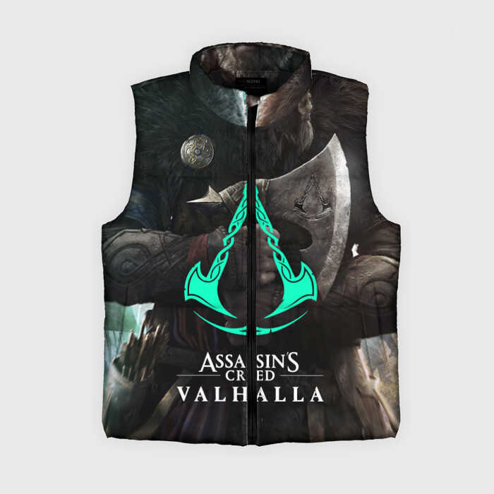 Женский жилет утепленный 3D ASSASSINS CREED VALHALLA фото