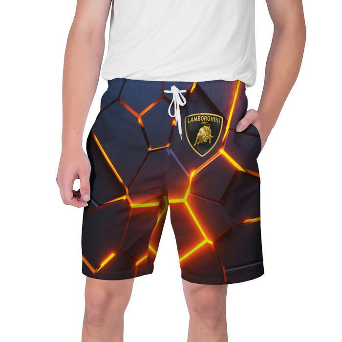 Мужские шорты 3D LAMBORGHINI | 3D ПЛИТЫ фото