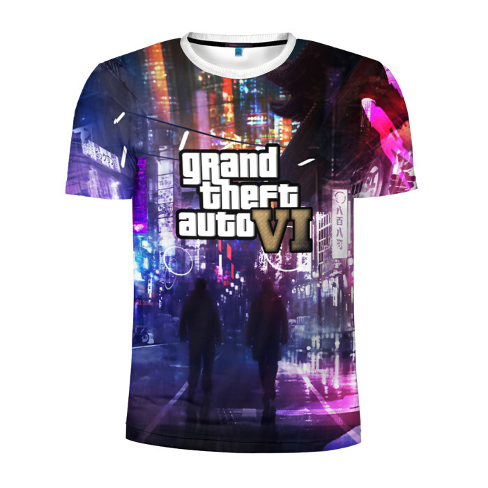 Мужская футболка 3D спортивная GTA6 фото