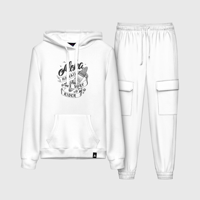 Женский костюм хлопок (с толстовкой) Алоха Гавайи фото