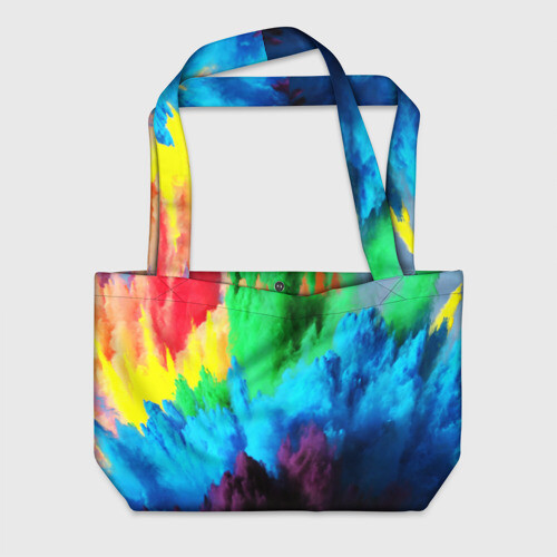 Пляжная сумка 3D РАЗНОЦВЕТНЫЕ КРАСКИ фото